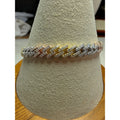 7.5" 6mm Moissanite Tri-Color Monaco Bracelet W/Box Lock 925 Sterling Silver