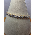 7.5" 3.3mm 1.0ctw Natural Diamond Tennis Bracelet Gold Over 925 Sterling Silver